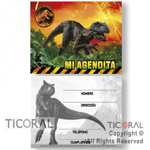 JURASSIC WORLD AGENDA MINI x 10